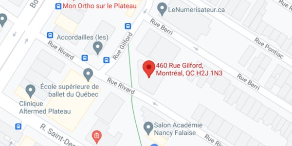 Google map : Association des Directeurs de Police du Québec